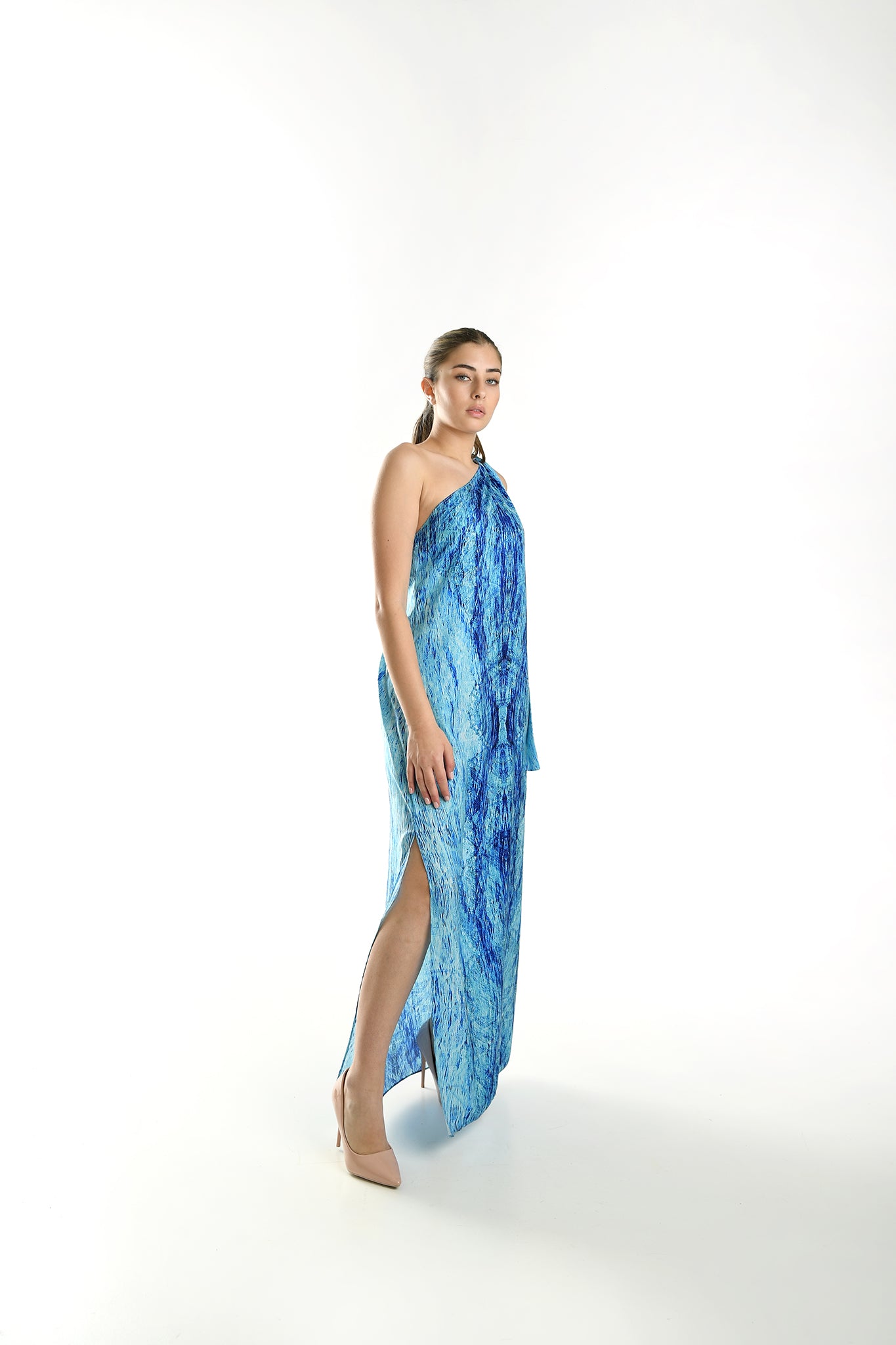 Blue Ivy One-Shoulder Long Dress michalispantelidis Blue Ivy One-Shoulder Long Dress michalispantelidis
