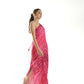 Pink One-Shoulder Long Dress